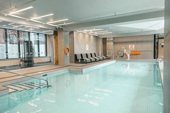 Community swimming pool at loop